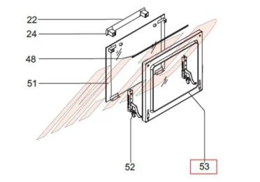 Vitre de porte référence 302484 pour Four - Mastercook