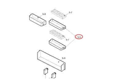 Balconnet de porte référence 301026 pour Réfrigérateur, Congélateur - Sharp