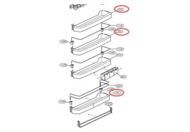 Balconnet de porte référence 302885 pour Réfrigérateur, Congélateur - Essentiel-b