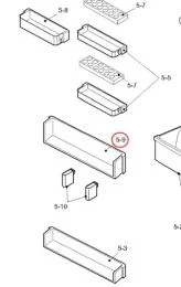 Balconnet supérieur référence 301027 pour Réfrigérateur, Congélateur - Sharp