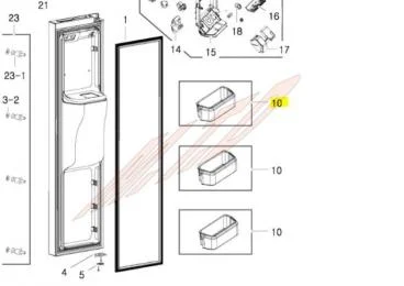 Balconnet congelateur référence 302496 pour Réfrigérateur, Congélateur - Samsung