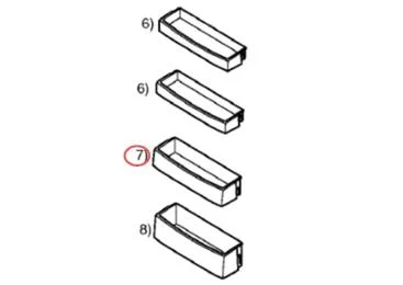 Balconnet de porte référence 260858 pour Réfrigérateur, Congélateur - Balay