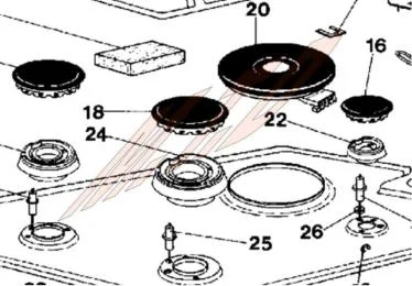 Chapeau de bruleur REP 18 référence 205402 pour Cuisiniere, plaque de cuisson - Gaggenau