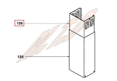 Cheminee référence 301573 pour Hotte - Sauter