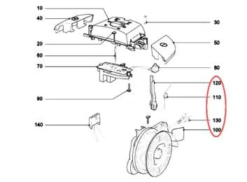 Enrouleur référence 301287 pour Aspirateur - Miele