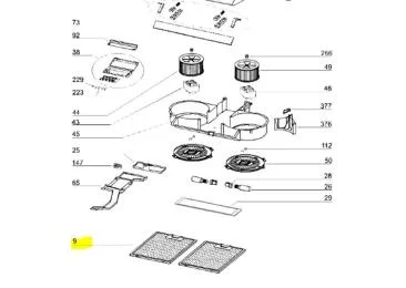 Filtre à graisse référence 303431 pour Hotte - Hudson