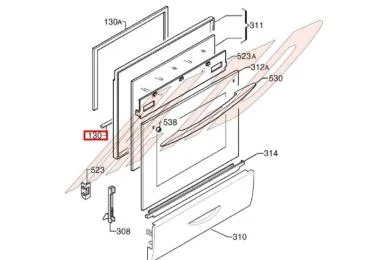 Joint de porte référence 303690 pour Four - Electrolux