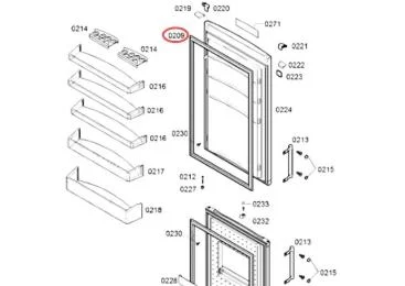 Joint de porte réfrigérateur référence 303786 pour Réfrigérateur, Congélateur - Bosch