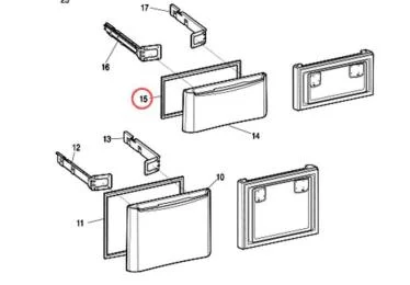 Joint de porte tiroir supérieur référence 302849 pour Réfrigérateur, Congélateur - Hotpoint-Ariston