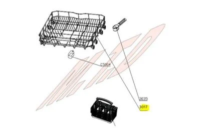Panier inferieur référence 303510 pour Lave-vaisselle