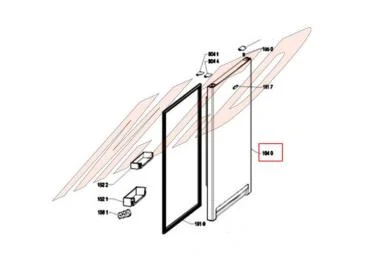porte référence 302470 pour Réfrigérateur, Congélateur - Indesit