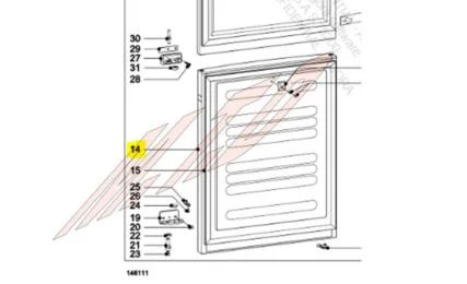 Porte congelateur référence 303400 pour Réfrigérateur, Congélateur - Miele