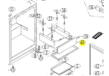 Porte freezer référence 305659 pour Réfrigérateur, Congélateur - Haier