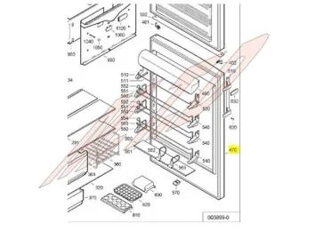 Porte inox référence 301400 pour Réfrigérateur, Congélateur - Liebherr