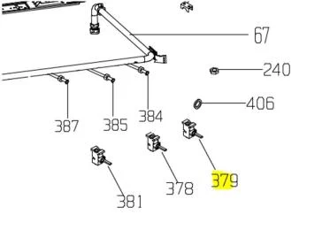 Robinet gaz référence 304808 pour Cuisiniere, plaque de cuisson - Far