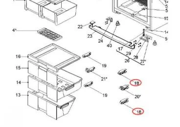 Support chassis droit référence 299834 pour Réfrigérateur, Congélateur - Saba