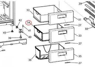 Tiroir référence 299696 pour Réfrigérateur, Congélateur - Hotpoint-Ariston