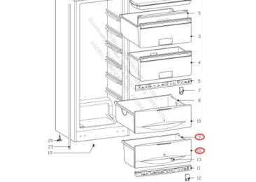 Tiroir inférieur référence 303143 pour Réfrigérateur, Congélateur - Miele