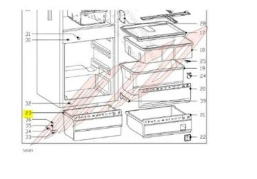 Tiroir congelateur inferieur référence 301539 pour Réfrigérateur, Congélateur - Miele