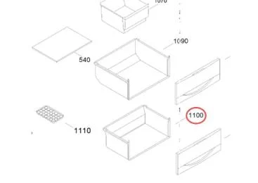 Tiroir inférieur référence 302544 pour Réfrigérateur, Congélateur - Liebherr