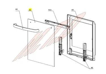 Vitre exterieur de porte référence 302034 pour Four - Faure