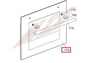 Vitre de porte référence 299452 pour Four - Rosieres