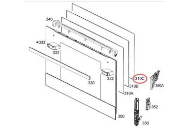 Vitre interieur de porte référence 302460 pour Four - Electrolux