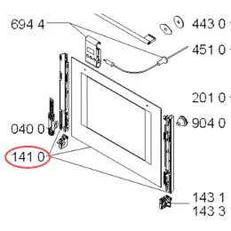 Vitre extérieure de porte référence 295887 pour Four - Ikea