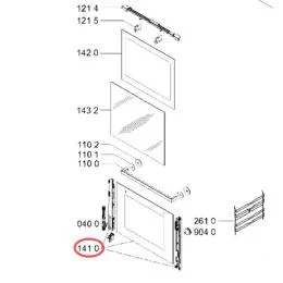 Vitre de porte référence 302333 pour Four - Ikea