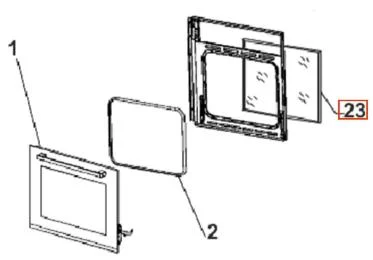 Vitre interieur de porte référence 321099 pour Four - Cooke & Lewis