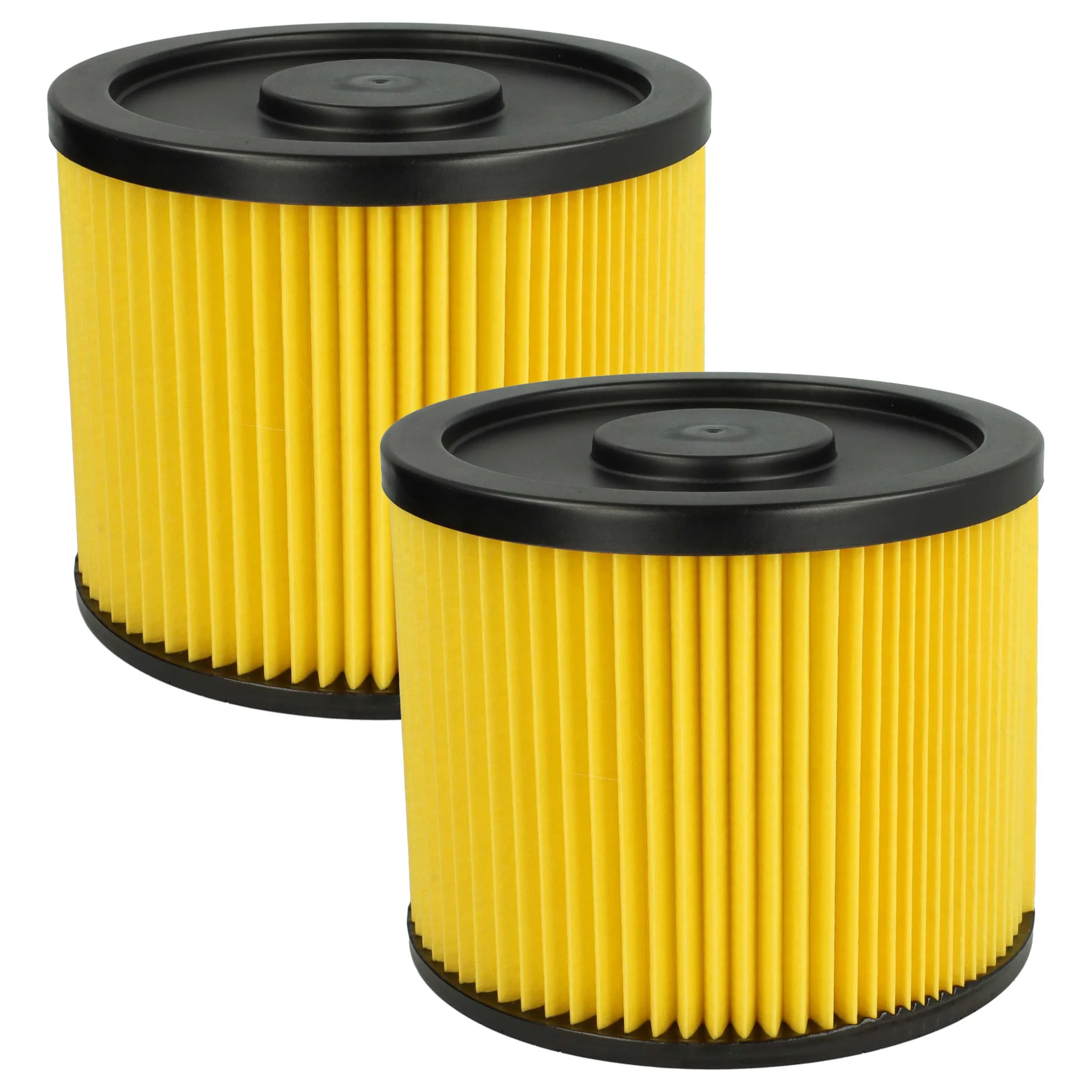 2x Filtre remplace Einhell 23.511.10, 2351110 pour aspirateur Basic - filtre plissé, jaune