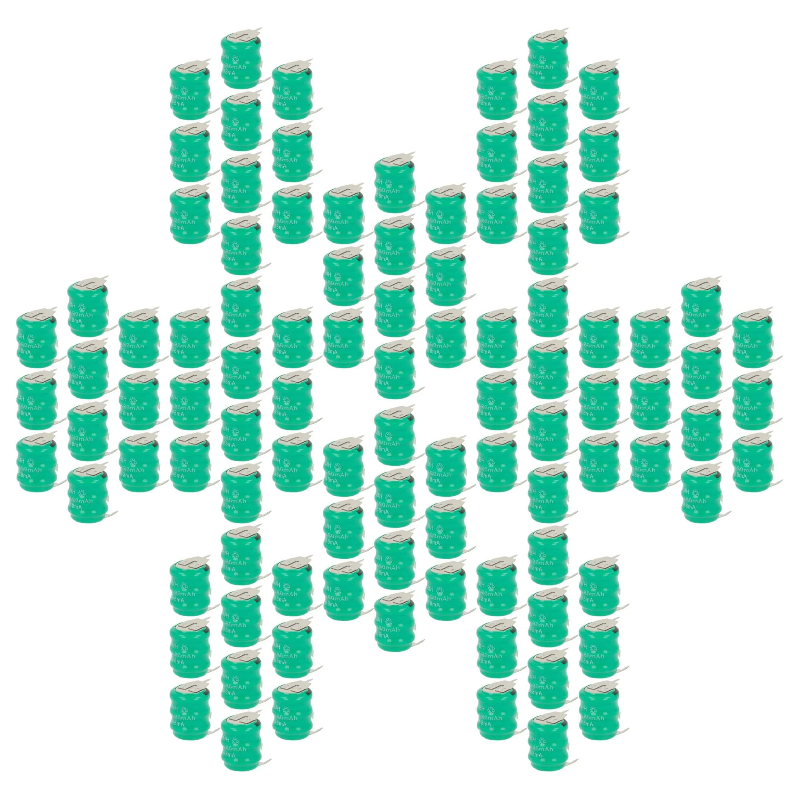 100x Piles bouton de type V80H pour le modélisme et autres - 80mAh 3,6V NiMH