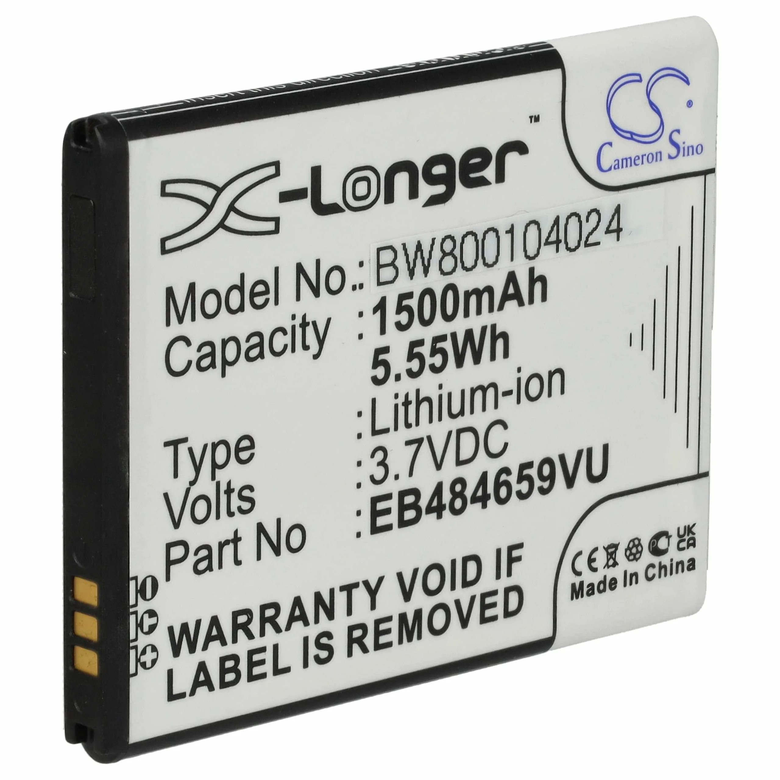 Batterie remplace Samsung EB484659VA, EB484659VABSTD téléphone portable Samsung - 1500mAh 3,7V Li-ion