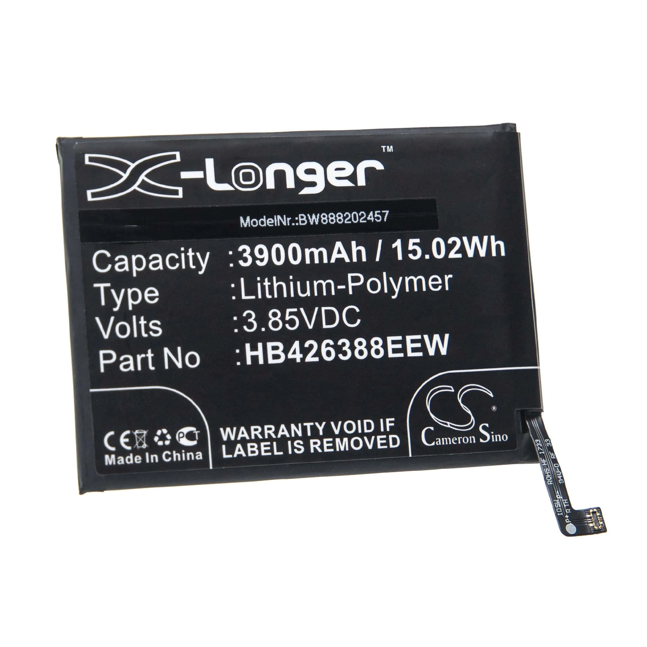 Batterie remplace Huawei HB426388EEW téléphone portable Huawei - 3900mAh 3,85V Li-polymère