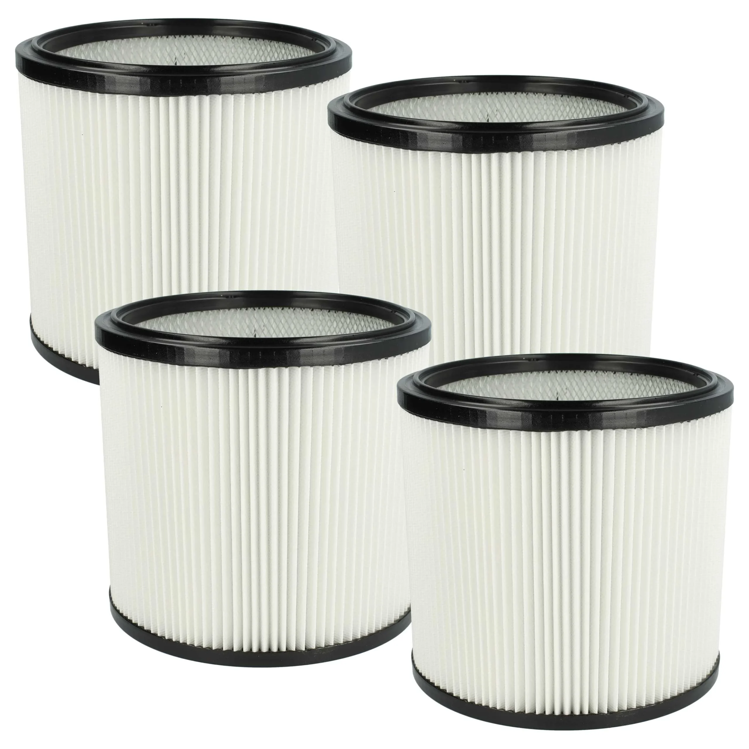 4x Filtre remplace Starmix 413525, 4011240413525 pour aspirateur Starmix - Cartouche Filtre, noir / blanc