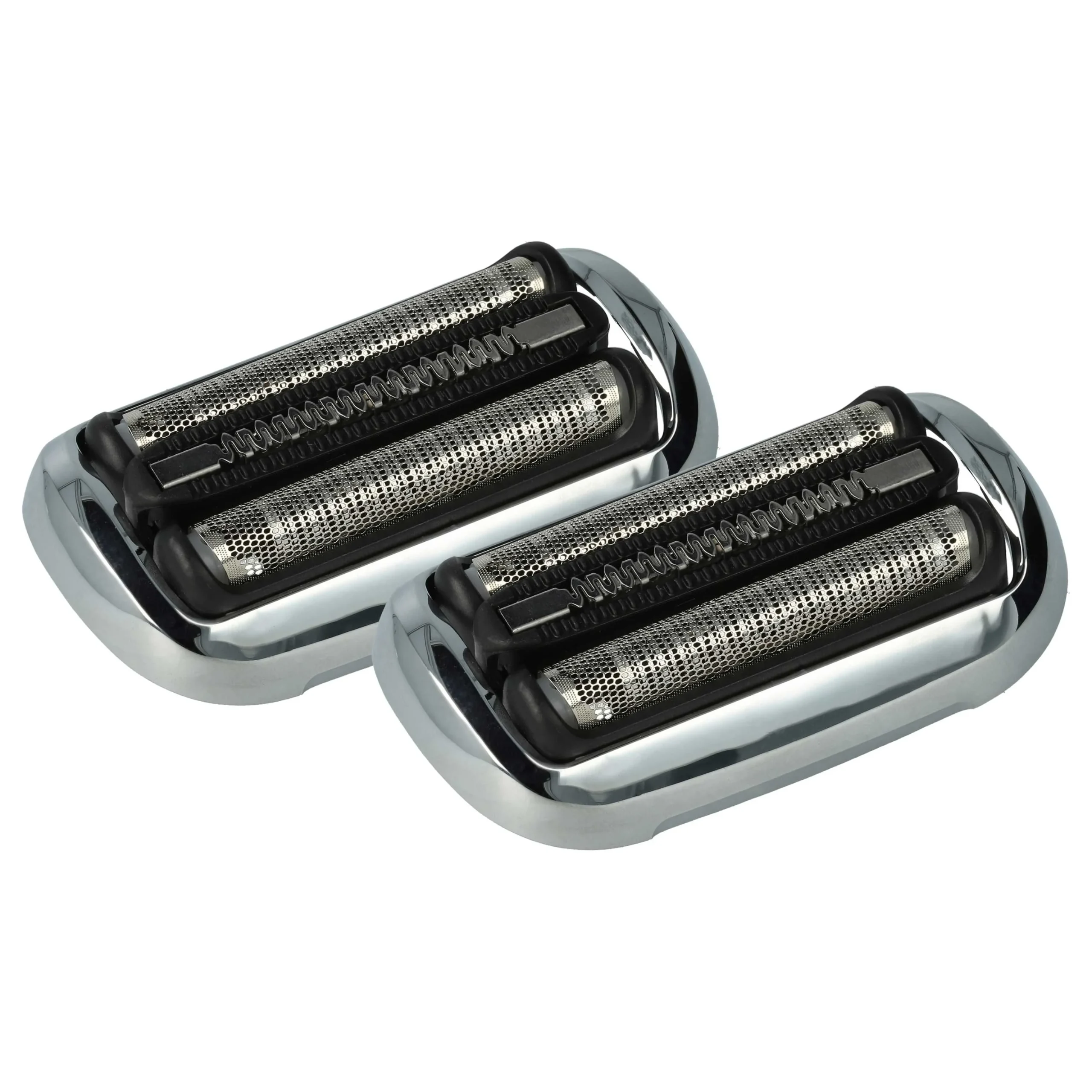 2x Têtes de rasoir remplace Braun 73S, 81746548 pour rasoir électrique Braun - noir / blanc / argenté