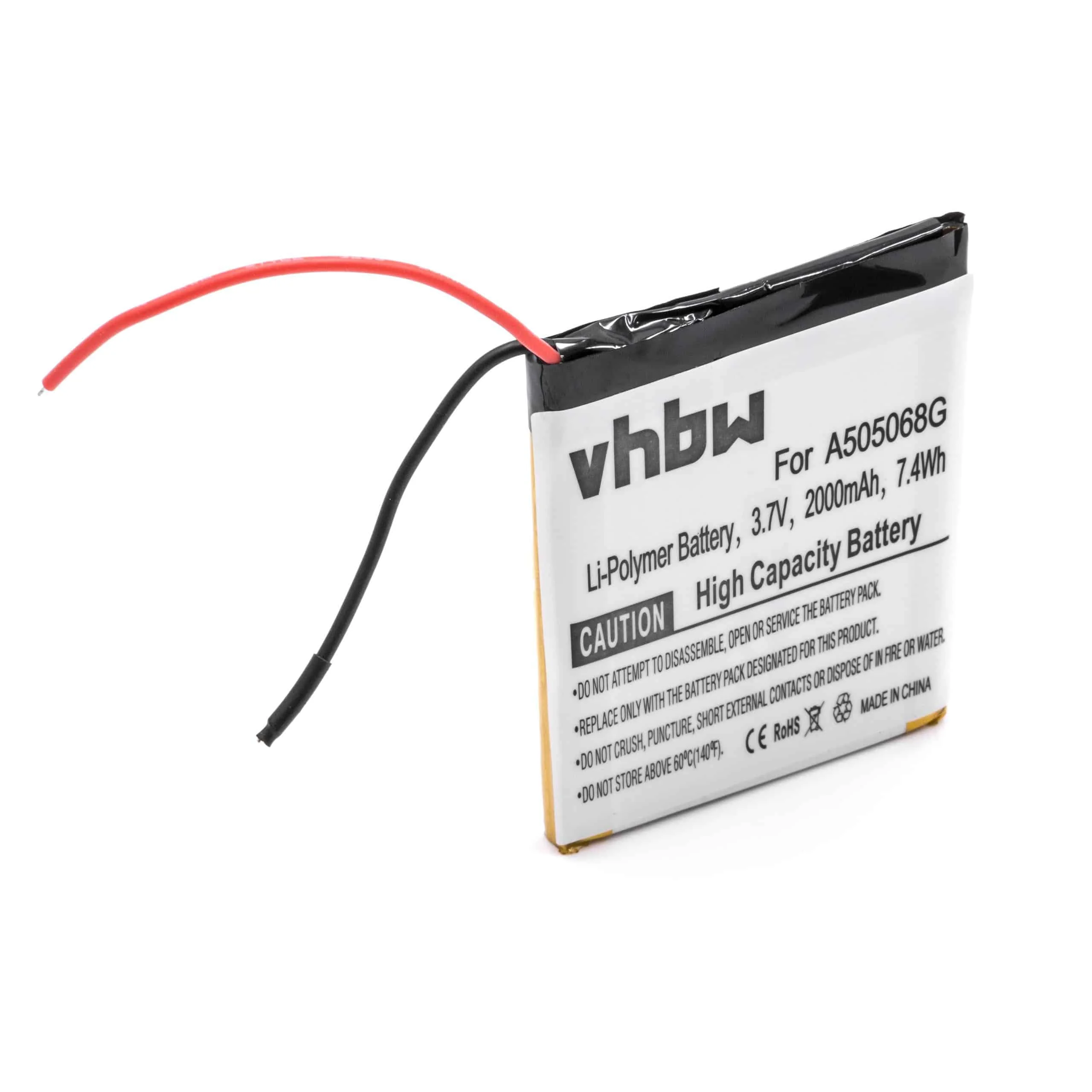 Batterie remplace Navgear 100618 E100602-BU50-1-R pour navigation GPS Navgear - 2000mAh 3,7V Li-polymère