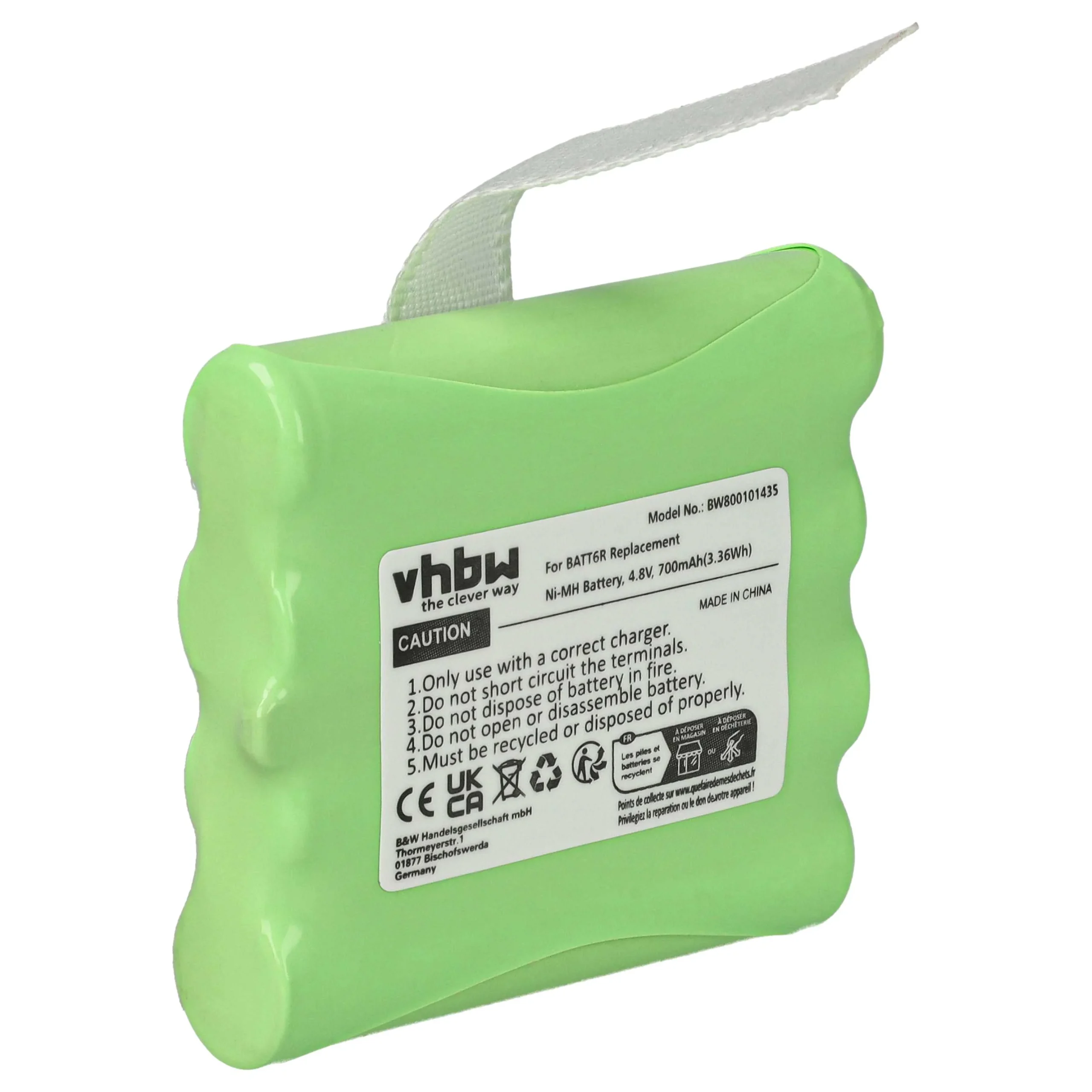 Batterie remplace Midland BATT6R, BATT-6R pour radio talkie-walkie Uniden- 700mAh 4,8V NiMH