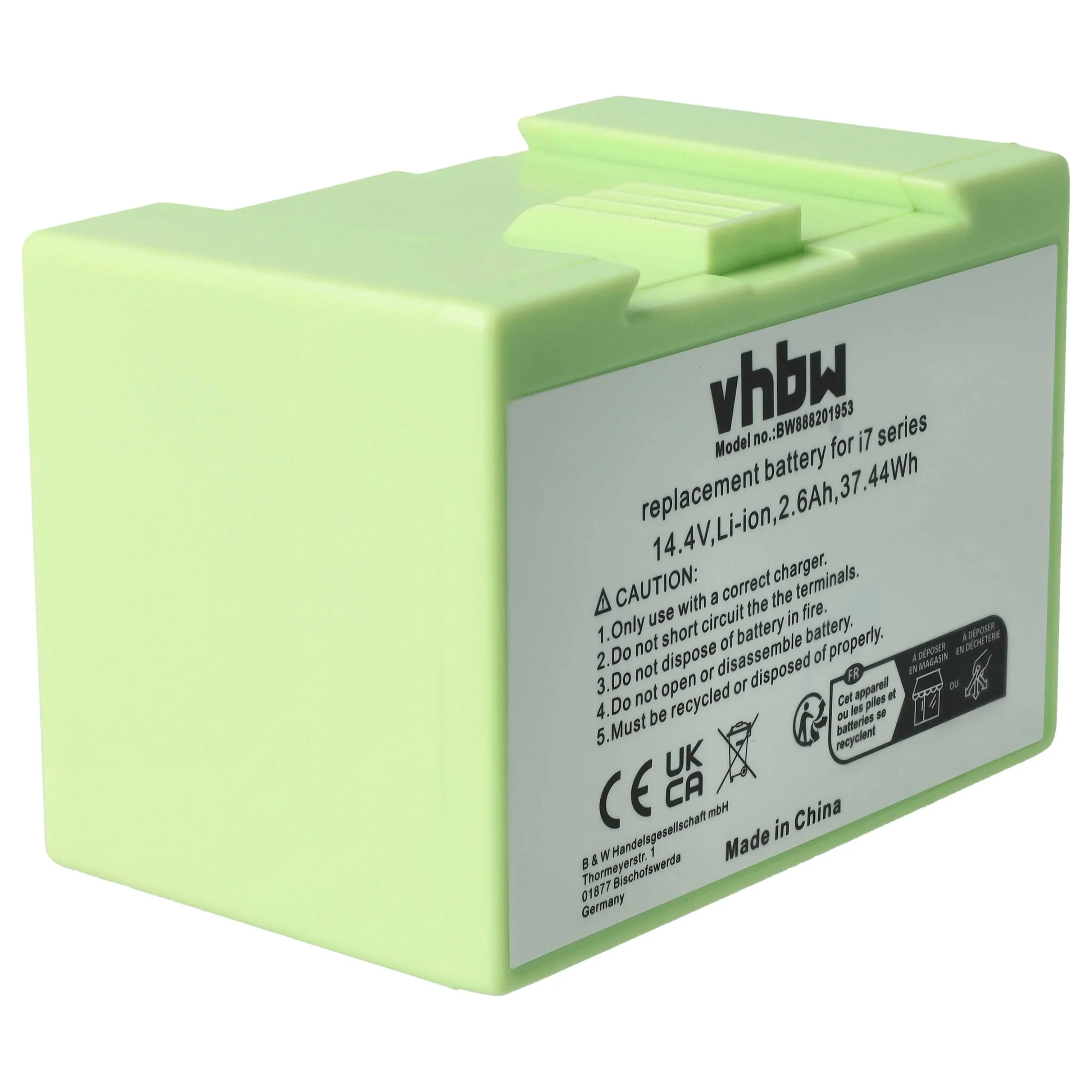 Batterie remplace iRobot ABL-D1, 4624864, ABL-D2 pour robot aspirateur iRobot - 2200mAh 14,4V Li-ion