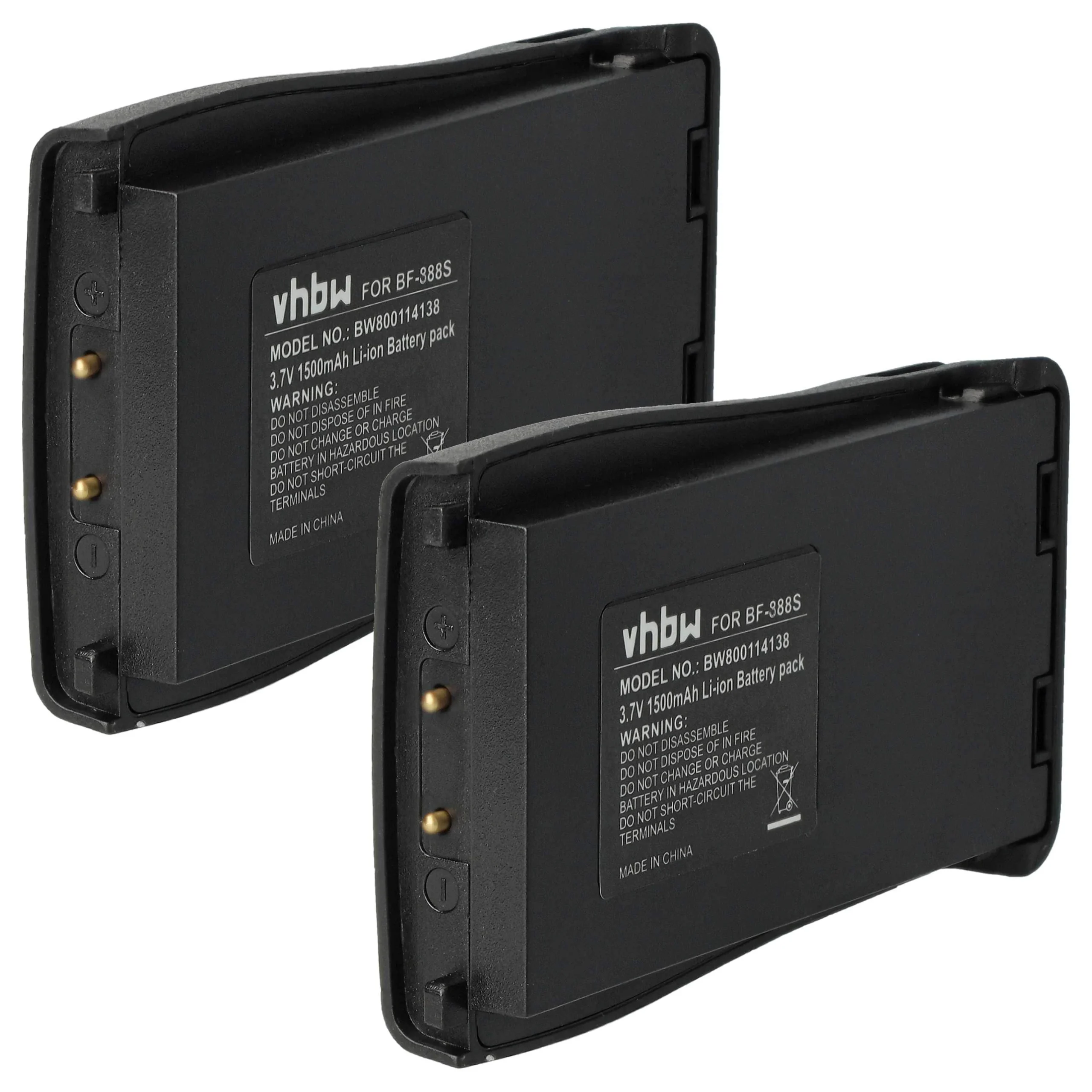 2x Batteries remplace Baofeng BL-1 pour radio talkie-walkie Retevis- 1500mAh 3,7V Li-ion