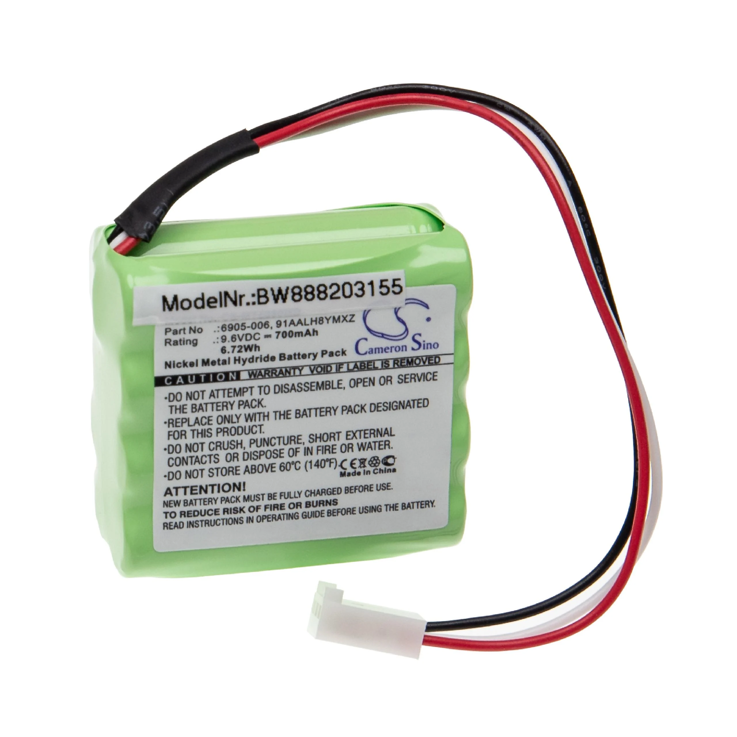 Batterie remplace Morita 6905-006, 91AALH8YMXZ pour appareil médical Morita - 700mAh 9,6V NiMH