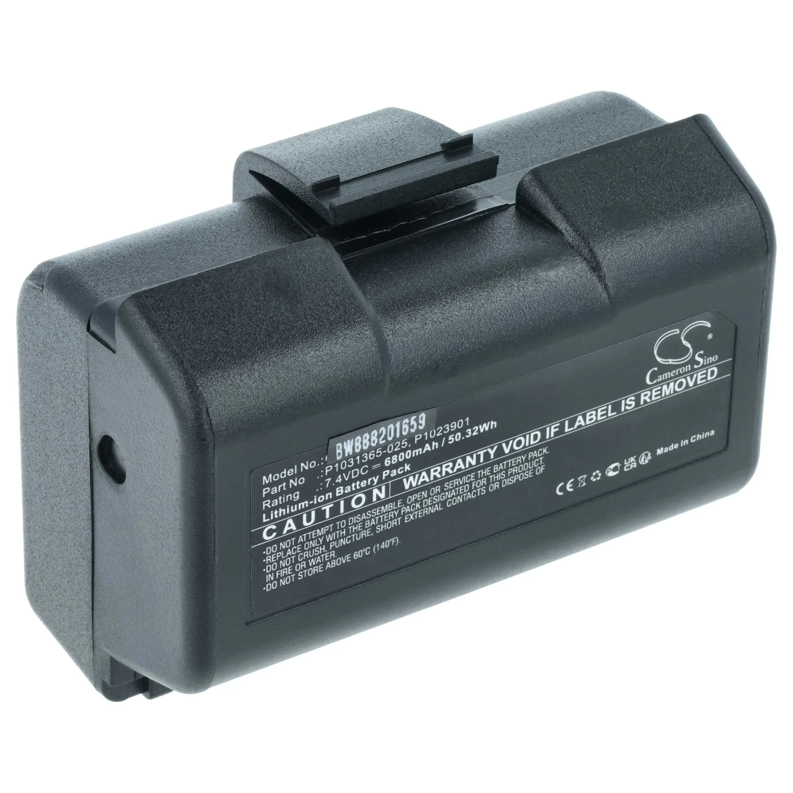 Batterie remplace Zebra AT16004, BTRY-MPP-34MA1-01 pour imprimante Zebra - 6800mAh 7,4V Li-ion