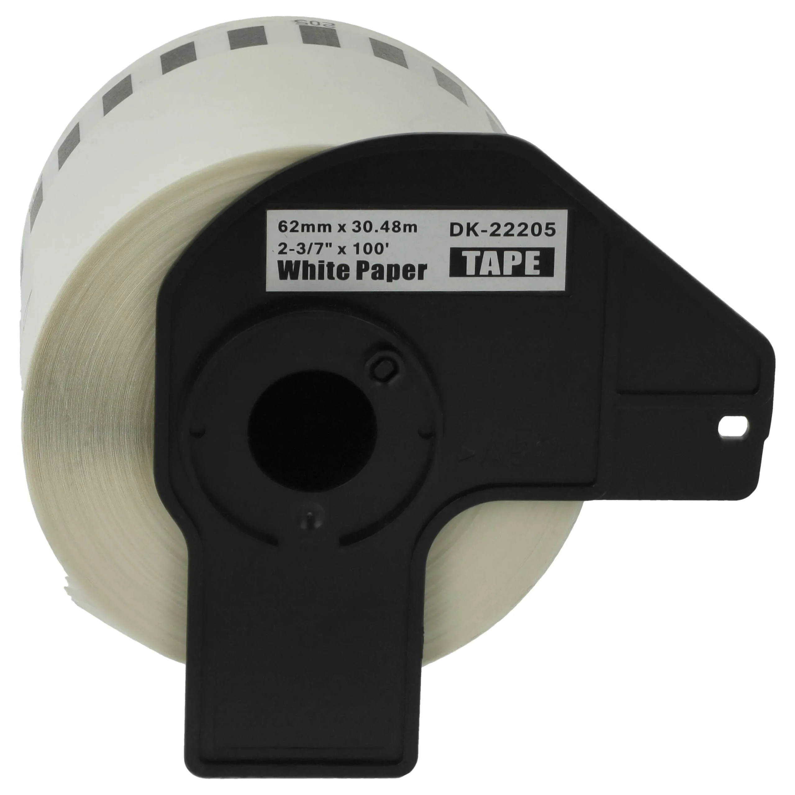 Étiquette remplacent Brother DK-22205 pour imprimante étiqueteuse - premium 62mm x 30,48m + support