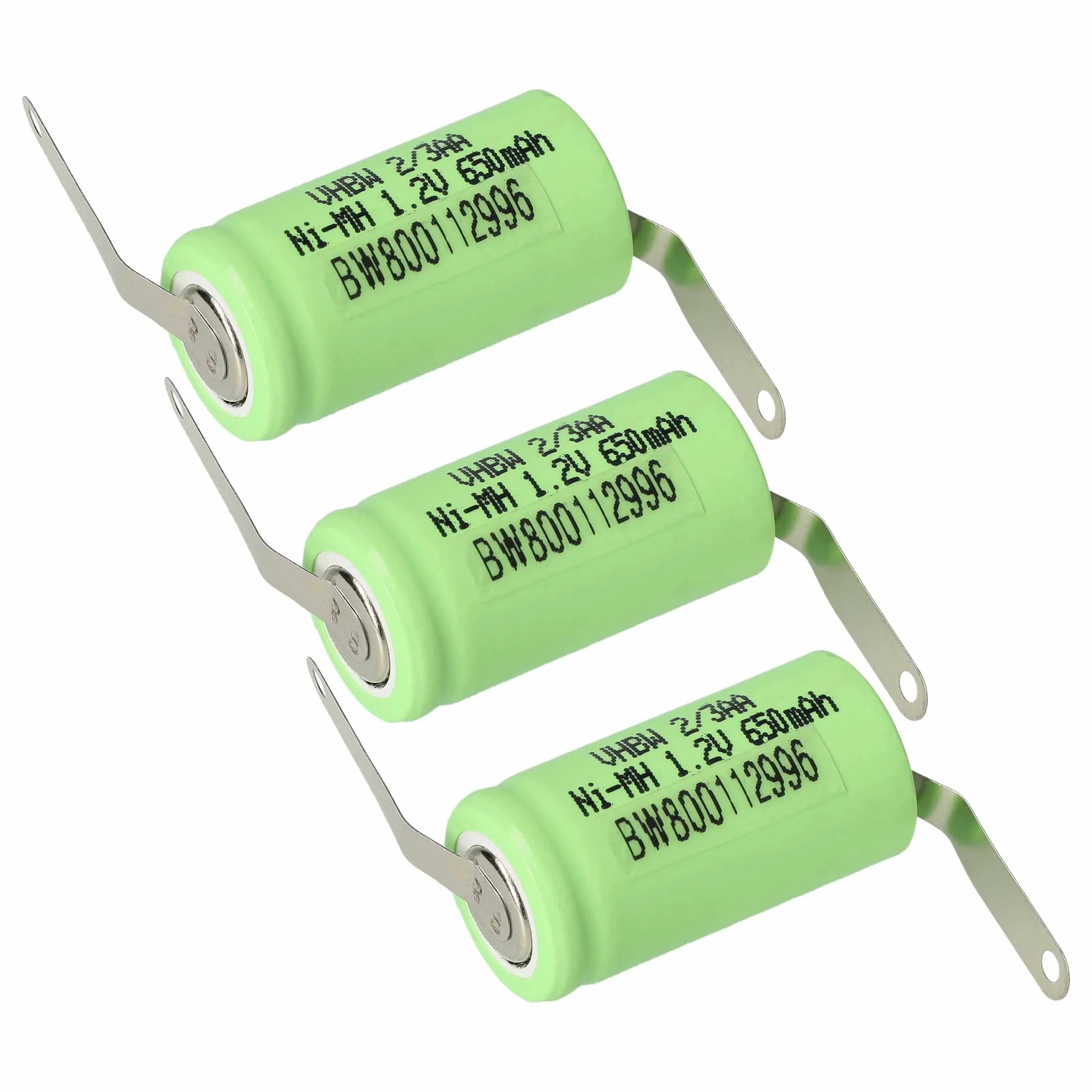 Batterie (3 pcs.) remplace 2/3AA modèle radio-télécommandé - 650mAh 1,2V NiMH