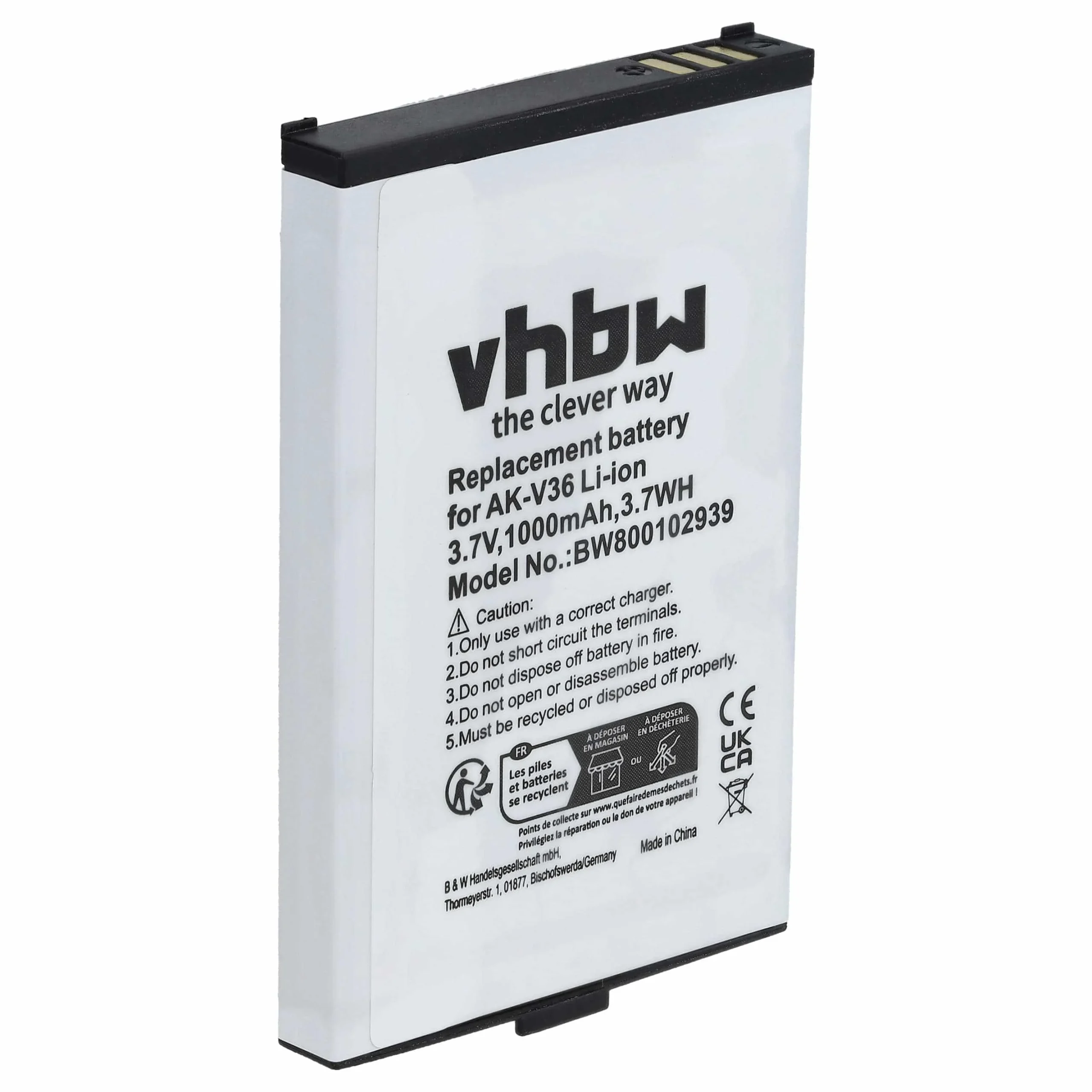 Batterie remplace Emporia AK-V35, AK-V35T, AK-V36 téléphone portable senior Emporia - 1000mAh 3,7V Li-ion