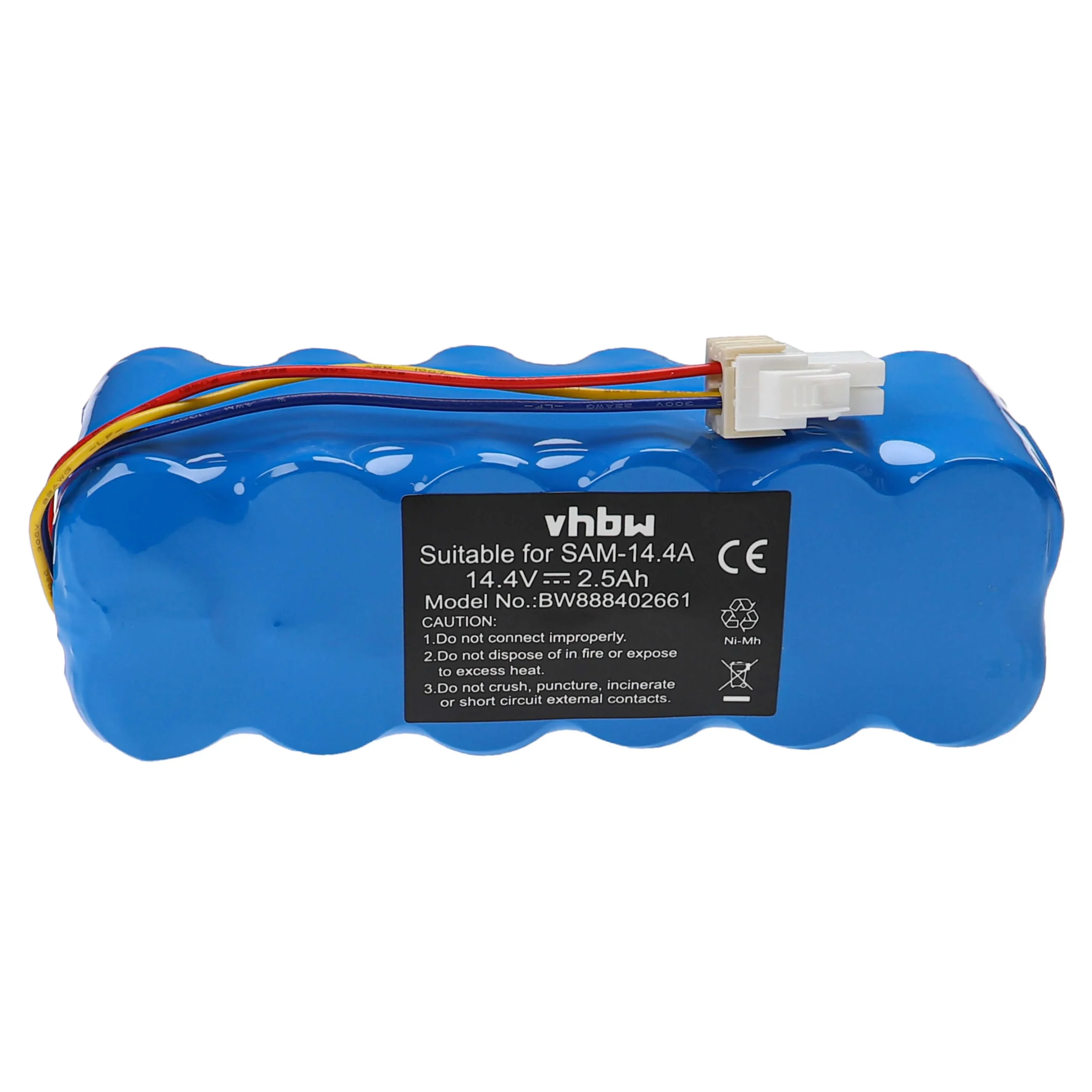Batterie remplace Samsung DJ63-01050A, AP5576883, AP5579205 pour robot aspirateur Samsung - 2500mAh 14,4V NiMH