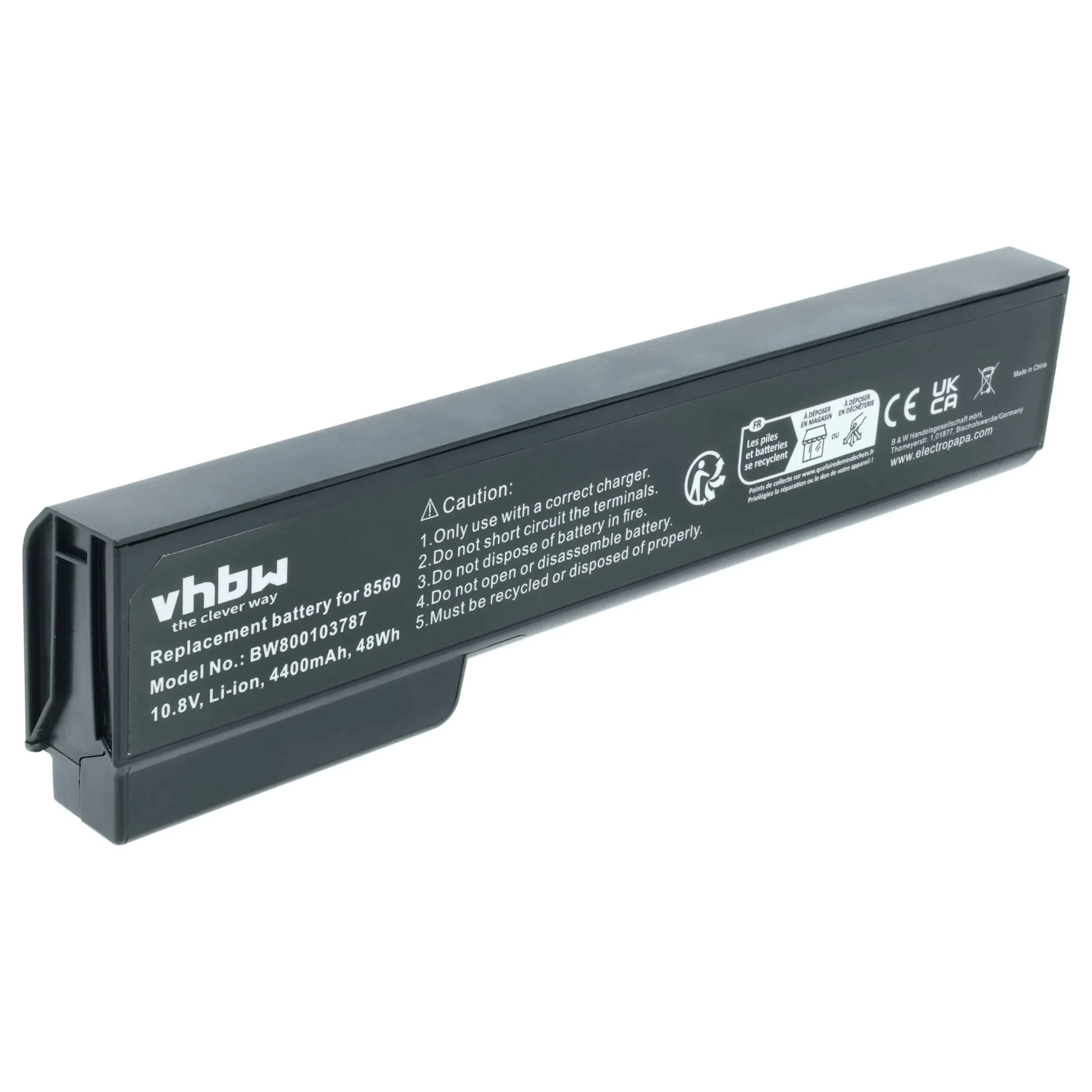 Batterie remplace HP 628368-241, 628368-251 pour ordinateur portable HP- 4400mAh 11,1V Li-ion, noir