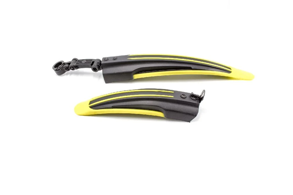2x Garde-boue pour roue avant ou arrière pour VTT avec roues de 24/26" - noir / jaune