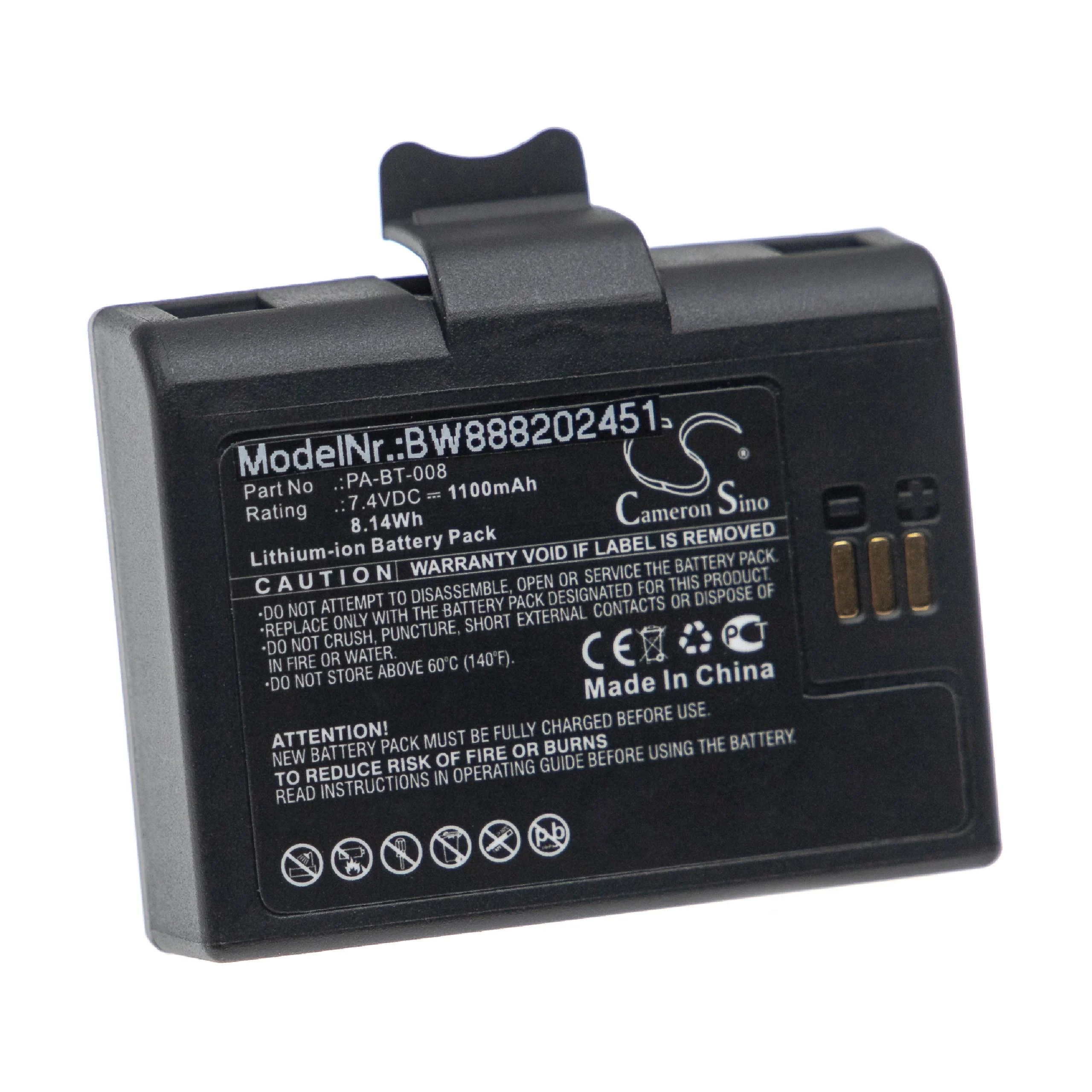 Batterie remplace Brother PA-BT-008 pour imprimante Brother - 1100mAh 7,4V Li-ion
