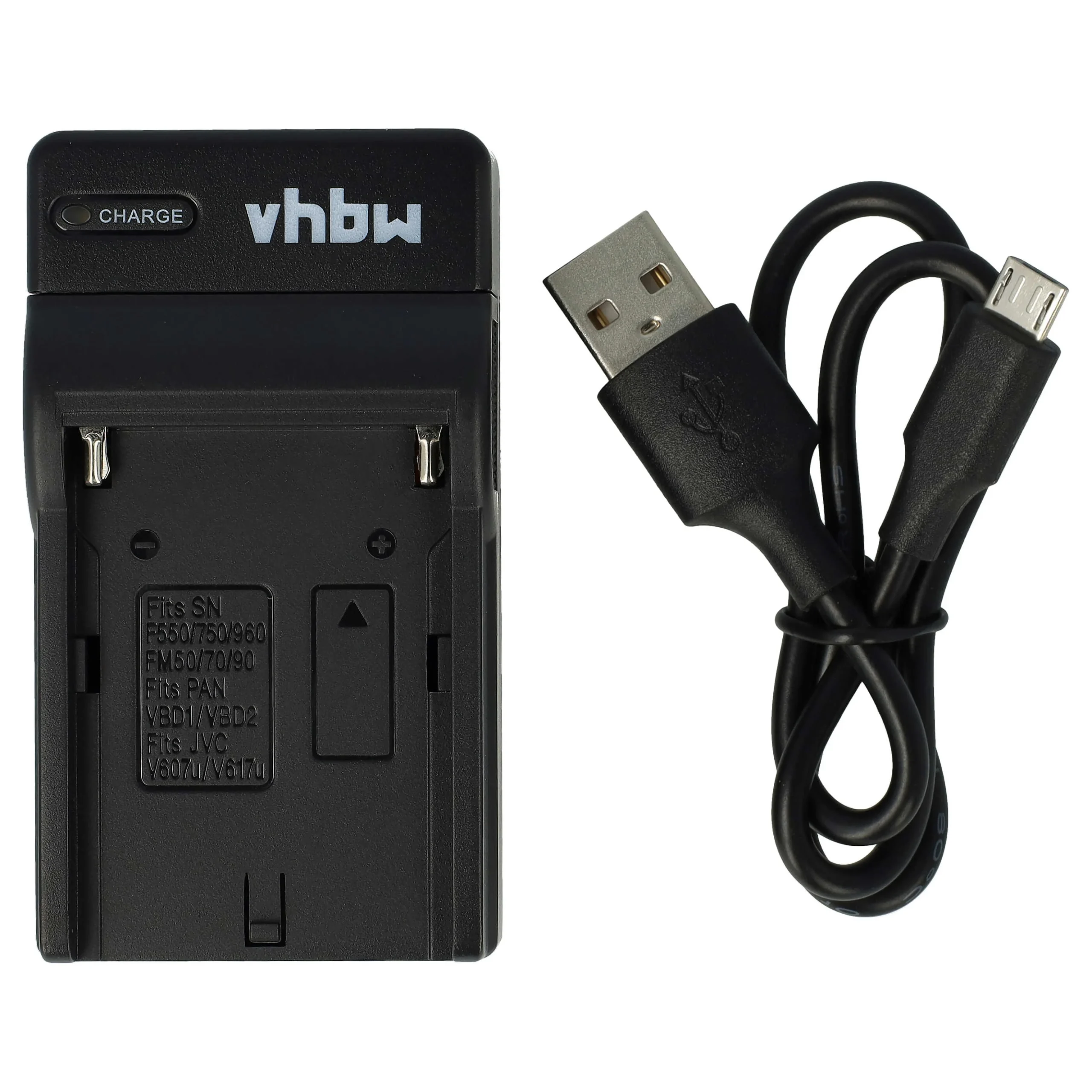 Chargeur USB-C + câble USB-C pour appareil photo Hitachi, JVC, Panasonic, RCA - 0,5 A